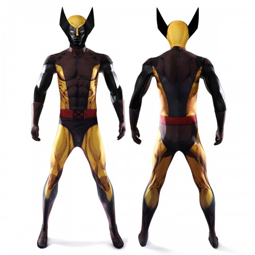 Marvel Rivals Wolverine Printed Cosplay Costume Spandex Suit