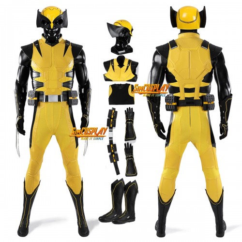 Marvel Wolverine Cosplay Costume Classic Yellow Complex Suit