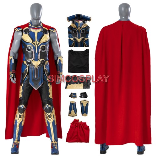 Marvelous Thor Cosplay Costume Love And Thunder Leather Suit V4