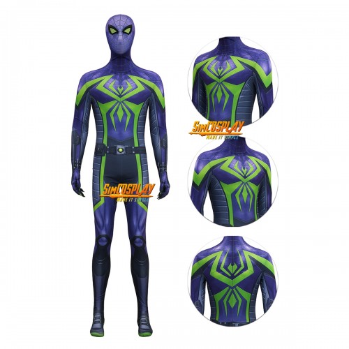 Miles Morales Purple Reign Suit Spiderman Cosplay Costume