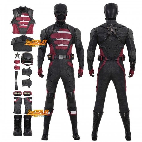 Thunderbolts Us Agent John Walker Cosplay Costume Top Level
