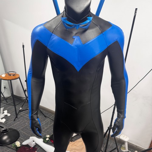 Nightwing Dick Grayson Comic Suit Cosplay Costume Leather Edition