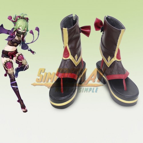 Genshin Impact Kuki Shinobu Cosplay Boots Ninja Cosplay Boots