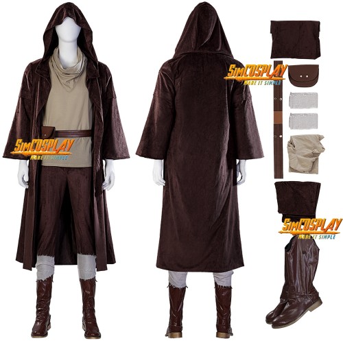 Obi Wan Kenobi Cosplay Costume Halloween Star Wars Cosplay Robes