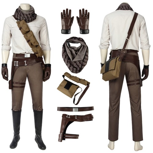 Poe Dameron Cosplay Costumes Star Wars 9 The Rise of Skywalker Suits Easy Use Edition