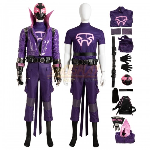 Prowler Spiderman Leather Purple Suit Spider Verse Cosplay Costume