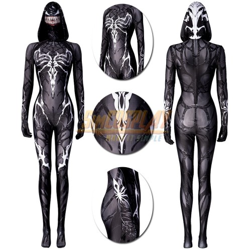 Queen Of The Dark Spiders Cosplay Costumes HD Printed Female Spiderman Suit