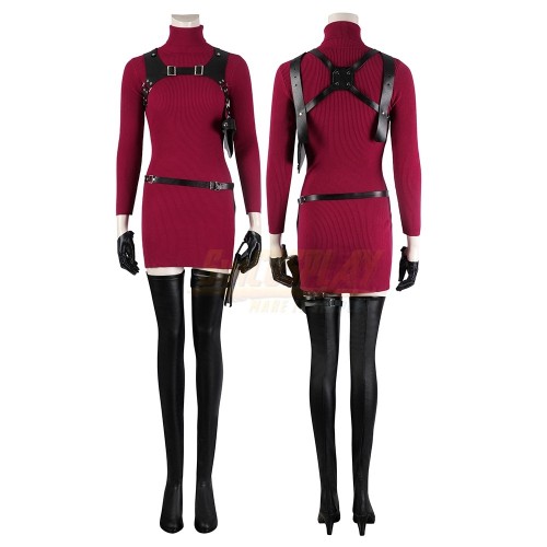 RE 4 Remake Ada Wong Cosplay Costume With Boots