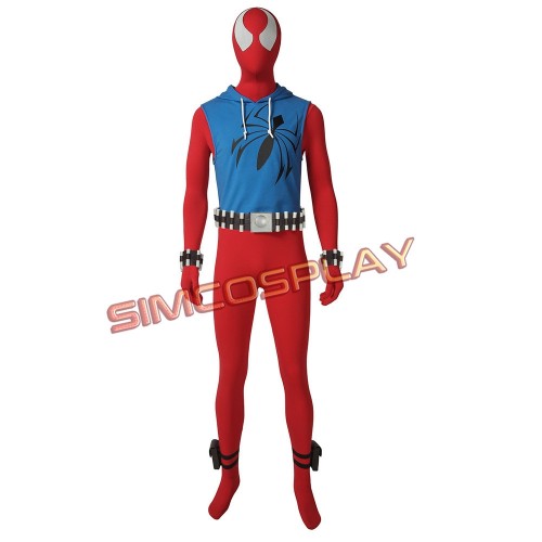 Scarlet Spider Man Ben Reily Cosplay Costume Top Level