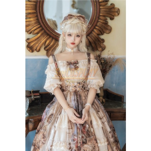 Victorian Lolita Dress Costume Girls Retro Jumper Skirt SLD20266