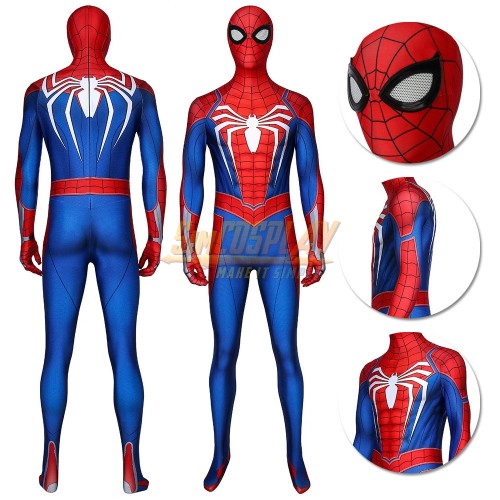 Spider-man Advanced Suit PS4 Spiderman Game Cosplay Costume Ver.2