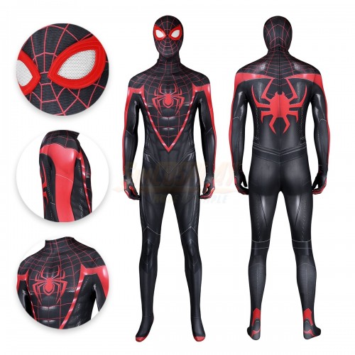 Spider-Man Miles Morales Cosplay Suit Classic Red And Black Costume