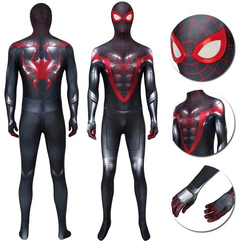 Spider-man Miles Morales PS5 Cosplay Costume Spider-man Miles 3D Printed Suit
