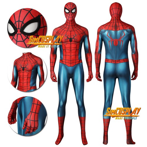 Spider-man New Cosplay Suit In No Way Home Ending Blue And Red Costume