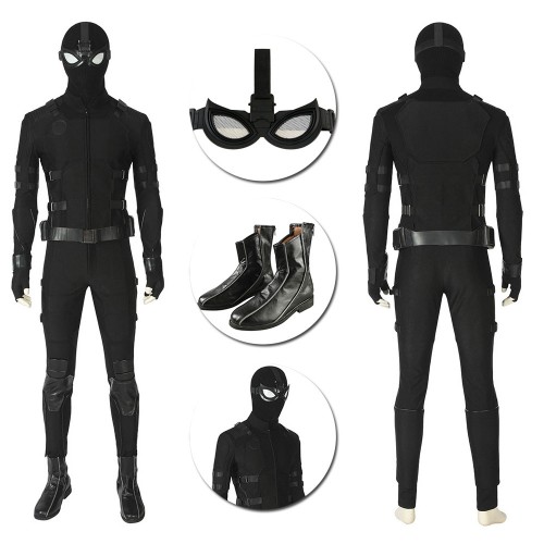 [READY TO SHIP ] Size XL Spider-man Stealth Suit Far From Home Night Monkey Cosplay Costume Ver.2