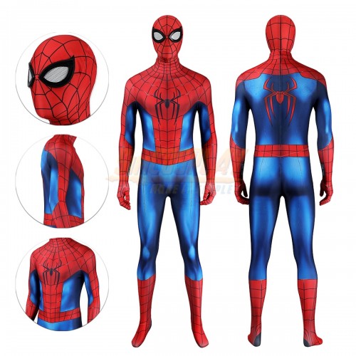 Spiderman Brand New Day Cosplay Costume Printed Spandex Suit