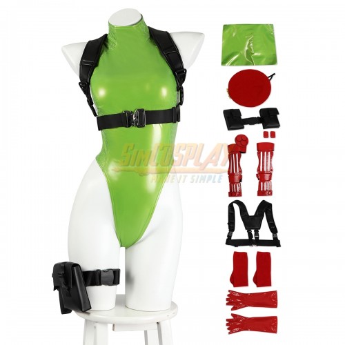 Street Fighter 6 Cammy White Classic Green Cosplay Costume Suit