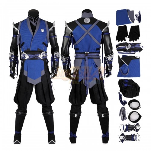 Sub-Zero Mortal Kombat 1 Cosplay Costume Sub-Zero Blue Cosplay Suit