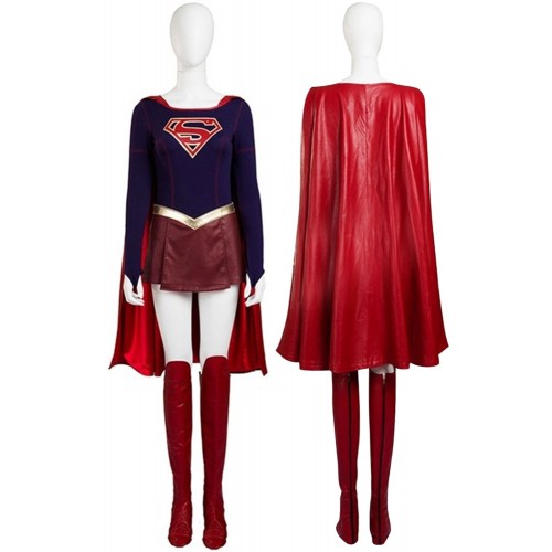 Super Girls Kara Zor El Cosplay Costume Classic Leather Edition Top Level