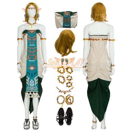 Tears of The Kingdom Zelda Zonai Dress Cosplay Costume Easy Use Edition