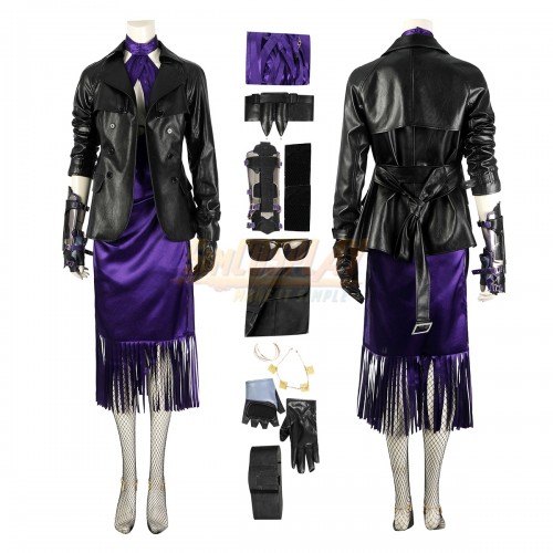 Tekken 8 Nina Williams Leather Cosplay Costume Top Level