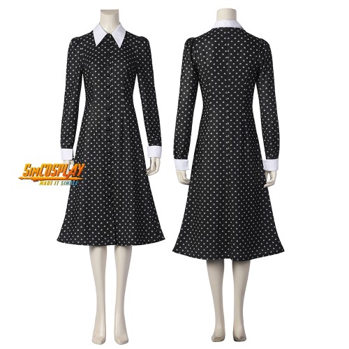 The Addams Family Wednesday Addams Cosplay Costumes V2