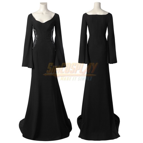 The Addams Family Wednesday Morticia Addams Black Cosplay Suit V2