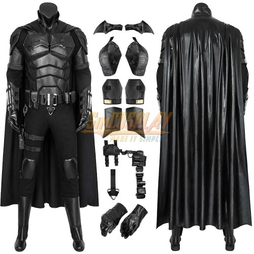 Ready To Ship Male Size L The Bruce Wayne 2022 Cosplay Costumes Leather Suit For Halloween