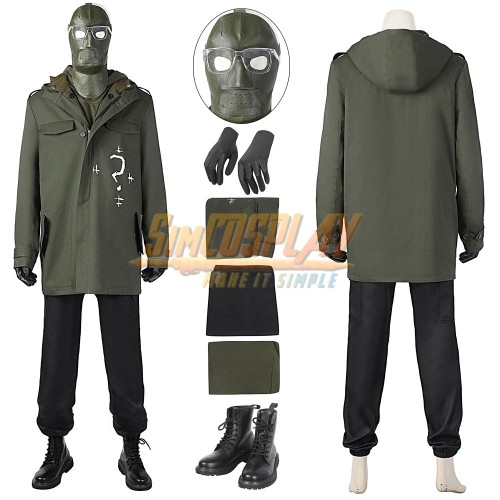 2022 Riddler Male Cosplay Costume Full Set Of Accessories