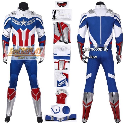 [READY TO SHIP ] Size M The Falcon Cosplay Costumes Classic Blue Edition