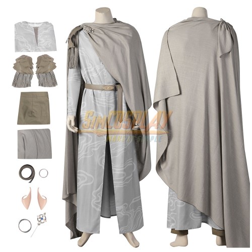 The Lord of the Rings Elrond Cosplay Costume White Suit