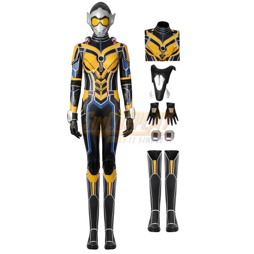 The Wasp Hope van Dyne Yellow Leather Cosplay Costume Quantumania Edition