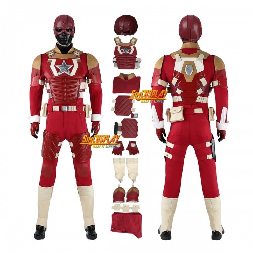 Thunderbolts Red Guardian Cosplay Costume Bright Color Version