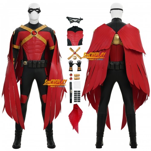 Tim Drake Red Robin Cosplay Costume Robin War Cosplay Suit Top Level
