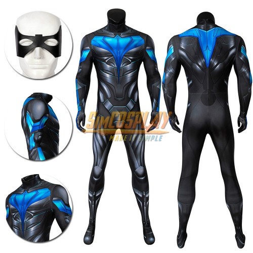 Titans Nightwing Cosplay Costume  Dick Grayson 3D Printed Spandex Cosplay Suit