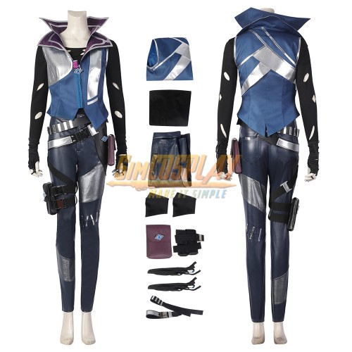 Valorant Fade Cosplay Costume Leather Valorant Cosplay Suit
