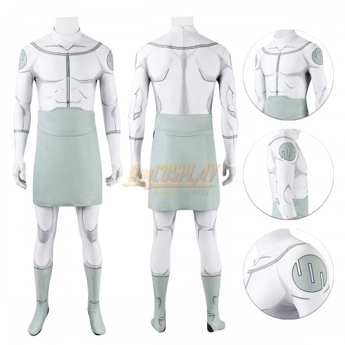 Viltrumite Invincible Mark Cosplay Costume White Printed Suit