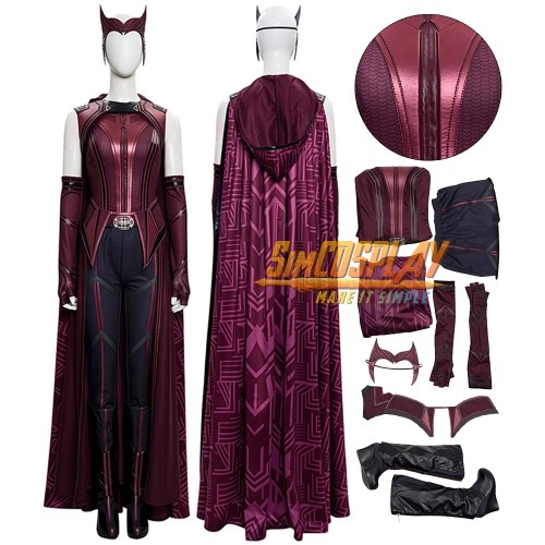 WandaVision Scarlet Witch Wanda Cosplay Costumes Top Level