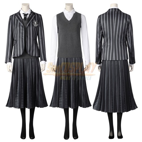 Wednesday Addams Cosplay School Uniform Costume V2