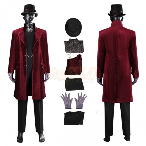 Willy Wonka Cosplay Costume Chocolate Factory Movie Cosplay Suit