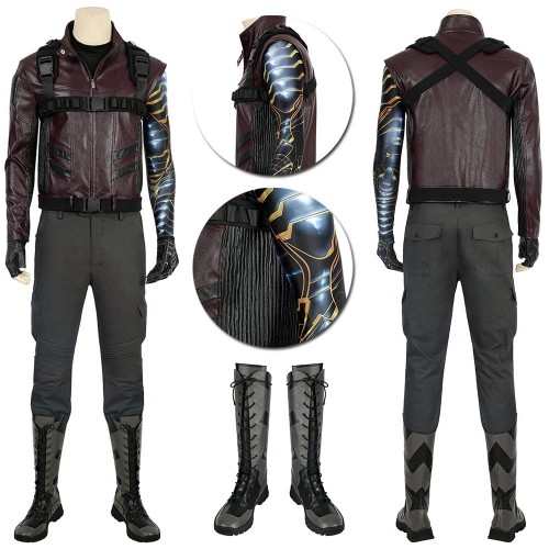 Winter Soldier Cosplay Costumes The Falcon and the Winter Soldier Bucky Barnes Suit
