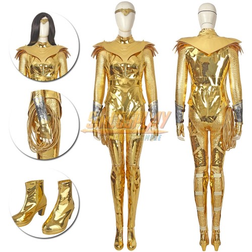 Wonder Woman 1984 Gold Armor Diana Prince New Cosplay Costume Ver.2