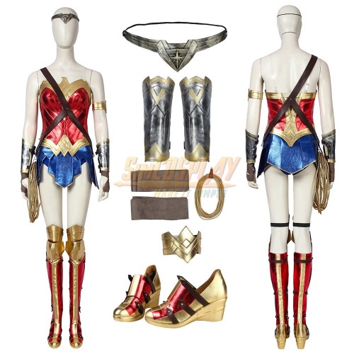 Wonder Woman Costume WW 1984 Diana Prince Classic Red Suit Promotion Edition