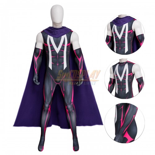 X-Men 97 Magneto Cosplay Suit Printed Costume With Cloak