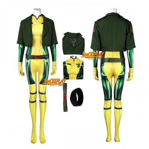 X-Men 97 Rogue Cosplay Costume Printed Spandex Suit Edition
