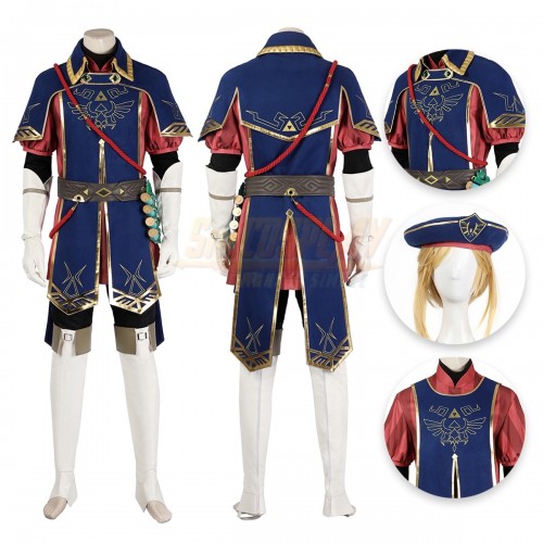 Zelda Link Cosplay Costume TOTK Royal Guard Uniform Suit