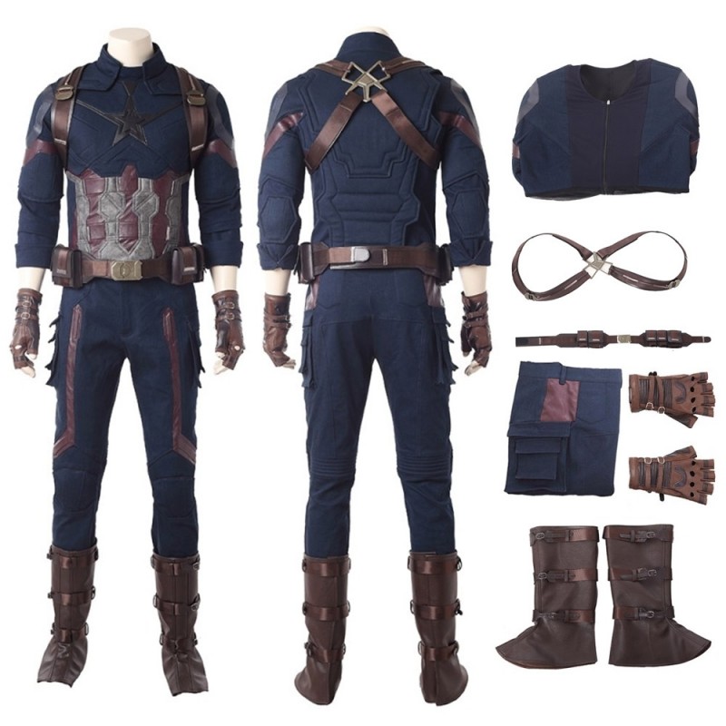 Avengers 3 Infinity War Captain America Steve Rogers Gloves Cosplay Accessories 