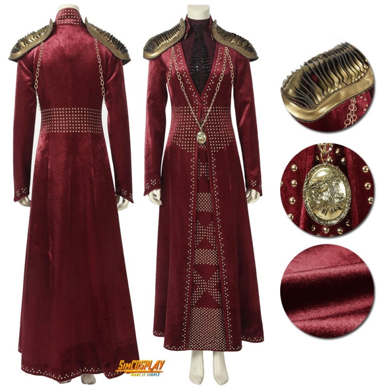 Game Of Thrones Queen Cersei Lannister Dress Costume Cosplay Costume 