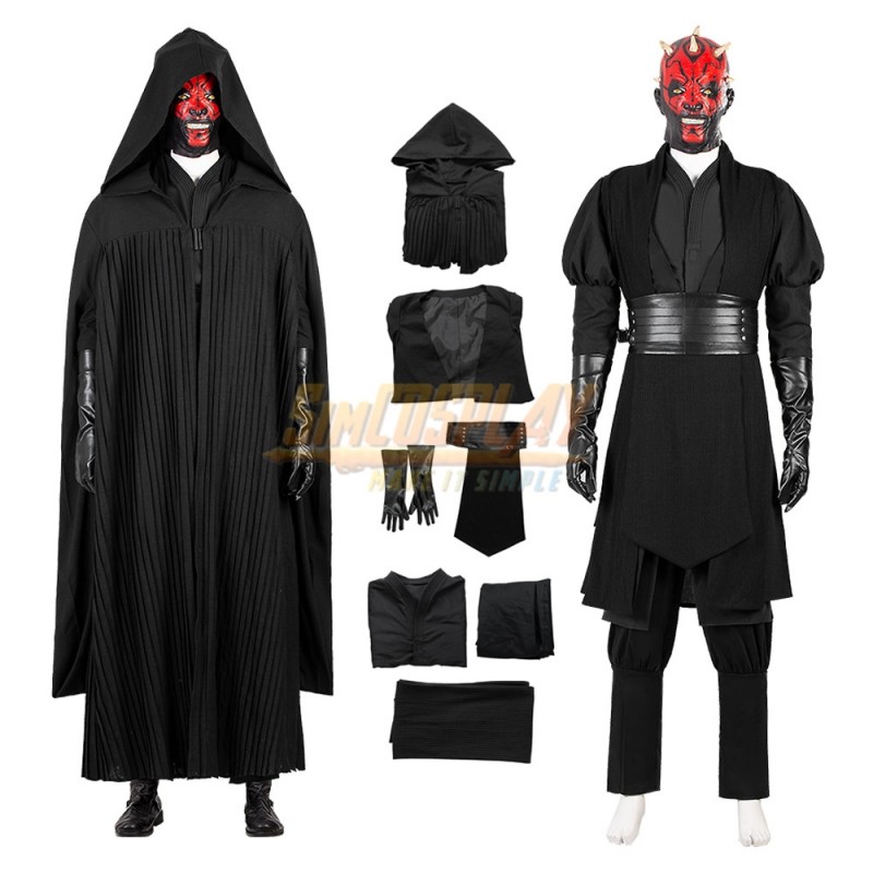 bedelaar Zijdelings Trein Darth Maul Cosplay Costumes Star Wars Darth Maul Suit with Mask