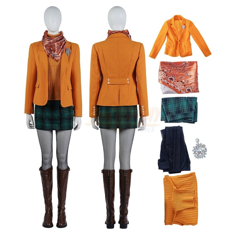 Ashley Costume - Game Cosplay Sweater Vest and Coat and Skirt Set